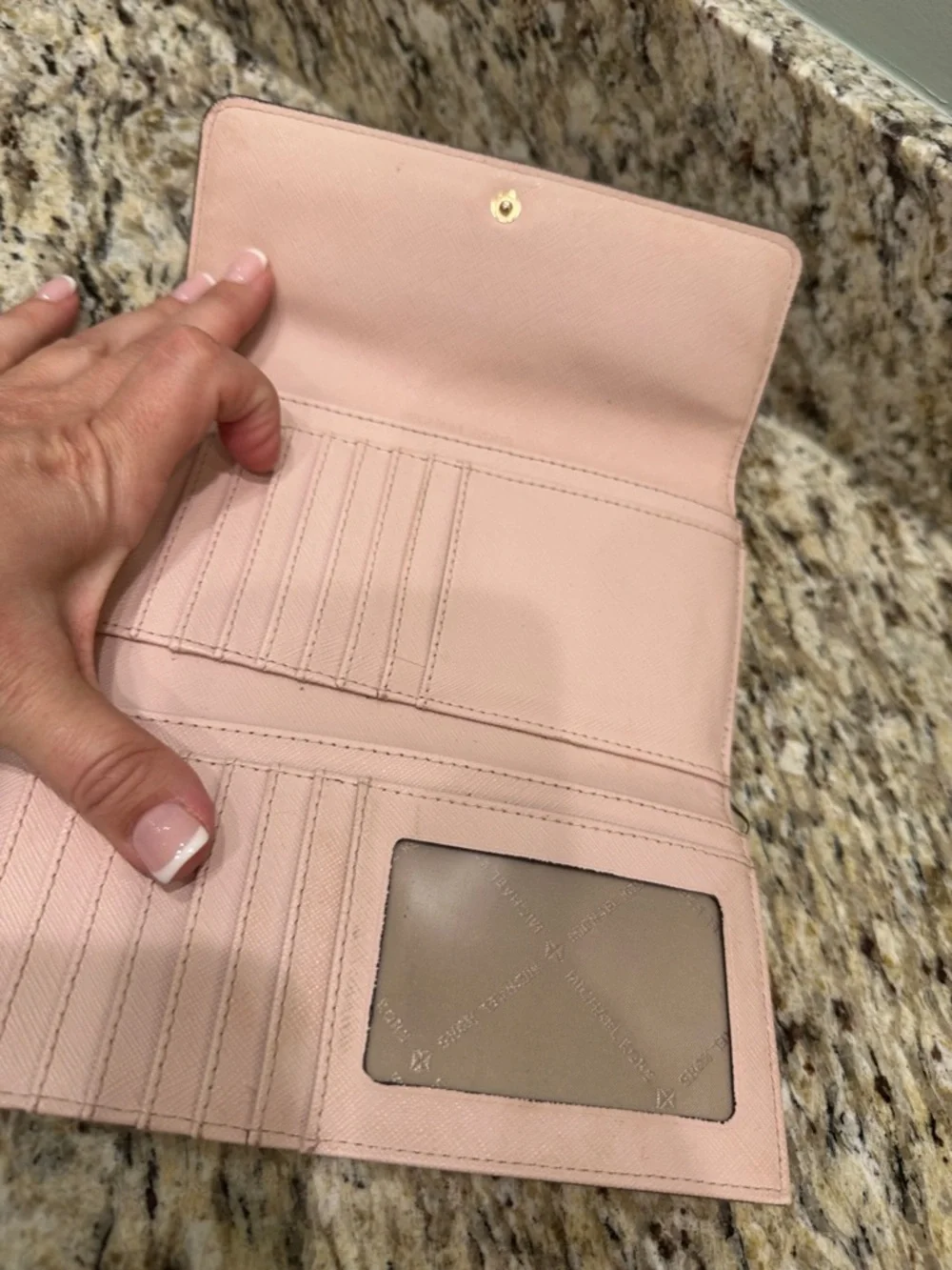 Michael Kors Light Pink Saffiano Crossbody Bag with Matching Wallet